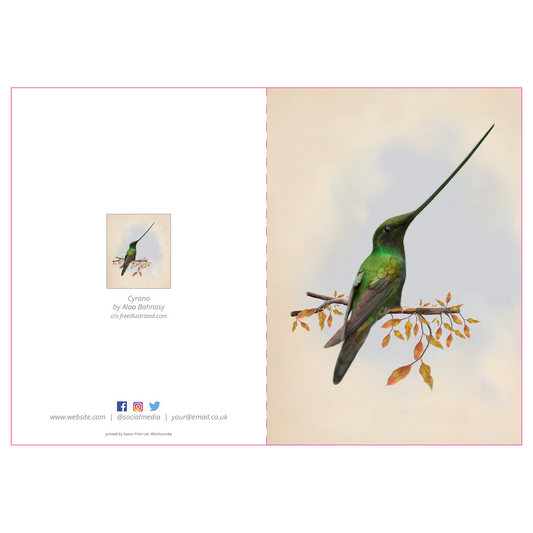 5x7 Portrait Greetings Card Layout