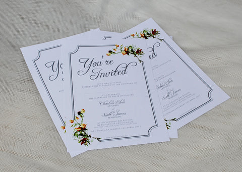 Flat Wedding Invitations