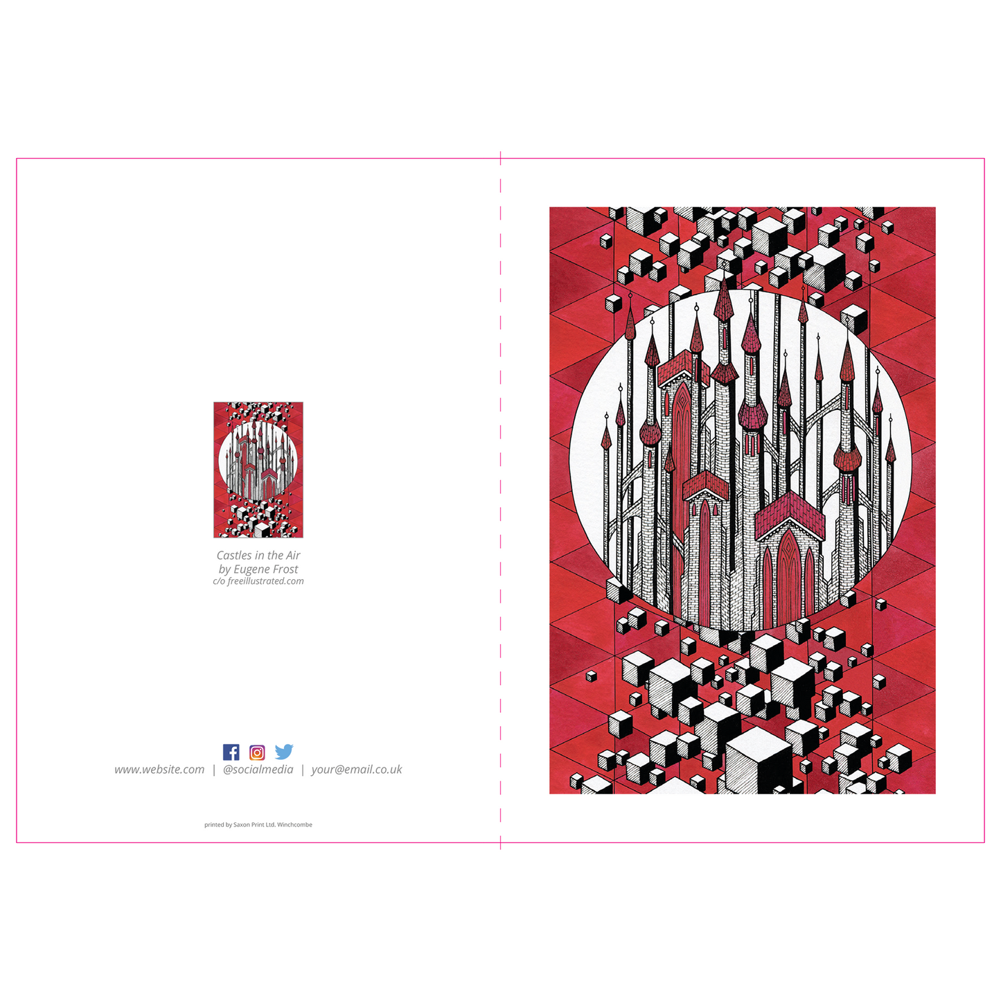 A5 Portrait Greetings Card Layout