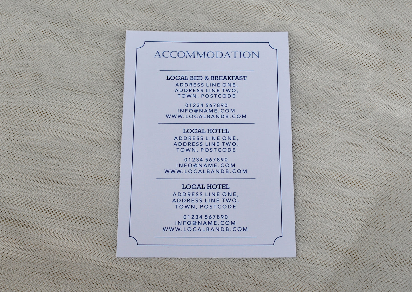 Other Information Cards