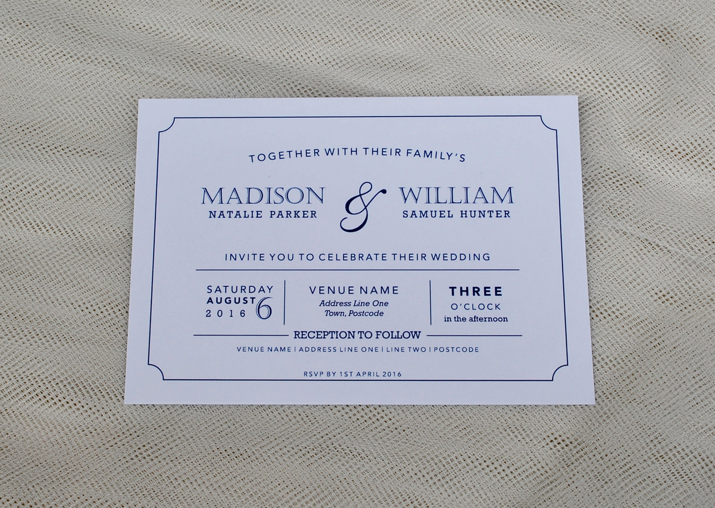 Flat Wedding Invitations