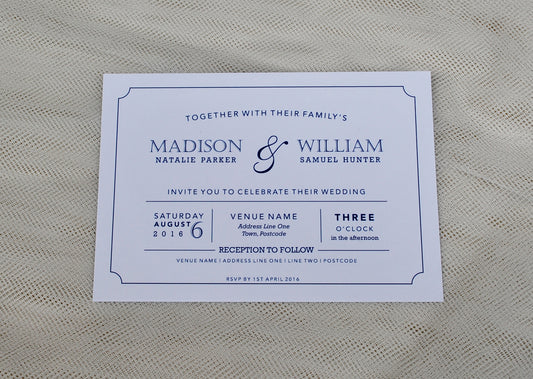 Flat Wedding Invitations