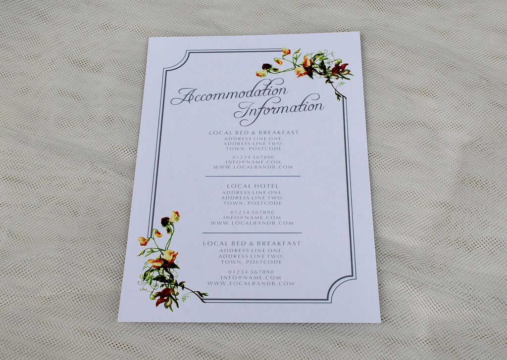 Other Information Cards – Saxon Print